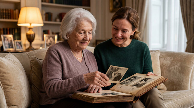 grandmother and granddaughter