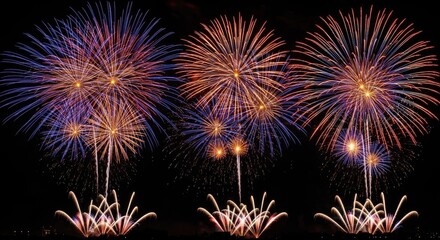 Spectacular usa independence day fireworks display vibrant colors celebrating freedom
