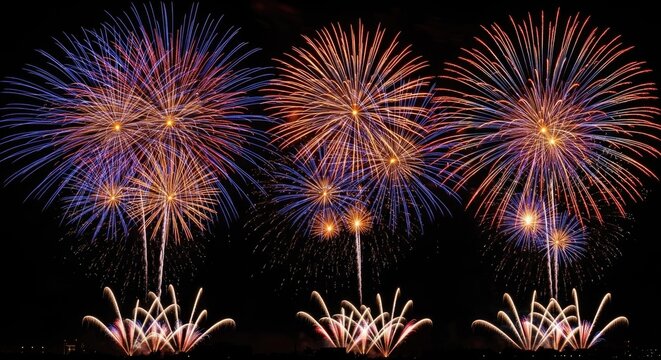 Spectacular usa independence day fireworks display vibrant colors celebrating freedom