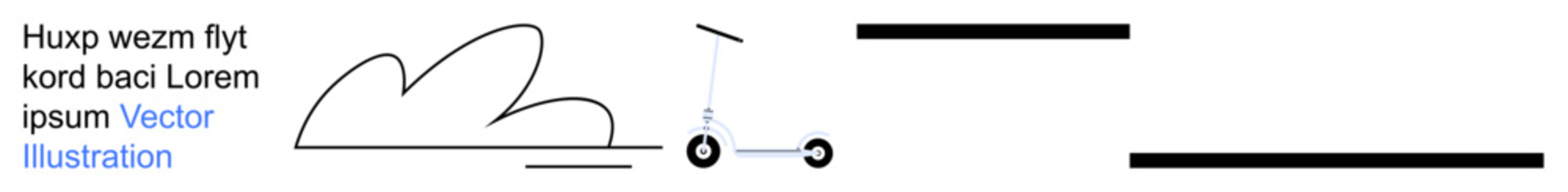 Urban mobility, eco-friendly transport, commuting solutions, modern design, transportation concepts, environment-friendly. Electric scooter with motion lines and abstract cloud. Urban mobility
