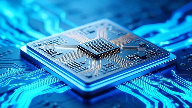 Microchip on Circuit Board
