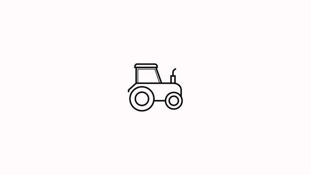 Tractor icon shows powerful farming machine. Car icon represents modern transportation. Tractor and car icons boost UX.
