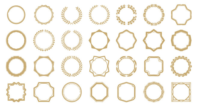 Collection of Decorative Golden Frames and Borders - Ornate, Elegant, and Vintage Styles