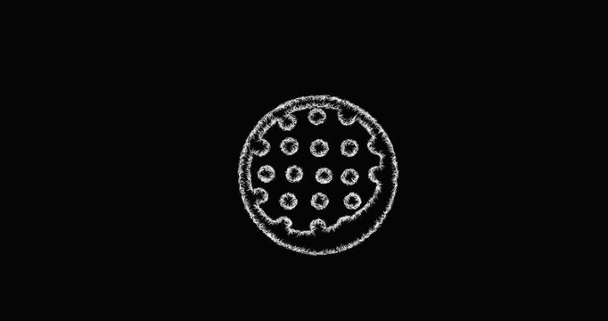 Sketch golf ball icon animation - smooth progressive reveal