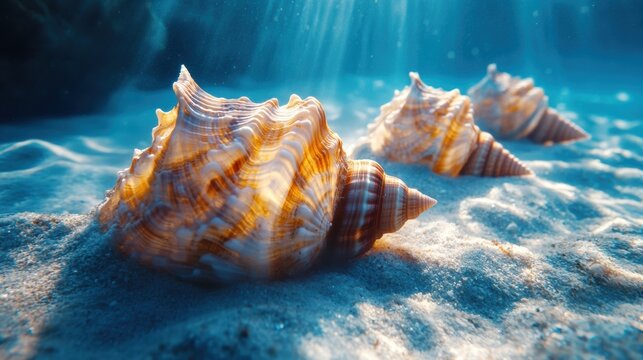 sea shell on background