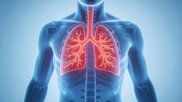 Human lungs and respiratory system