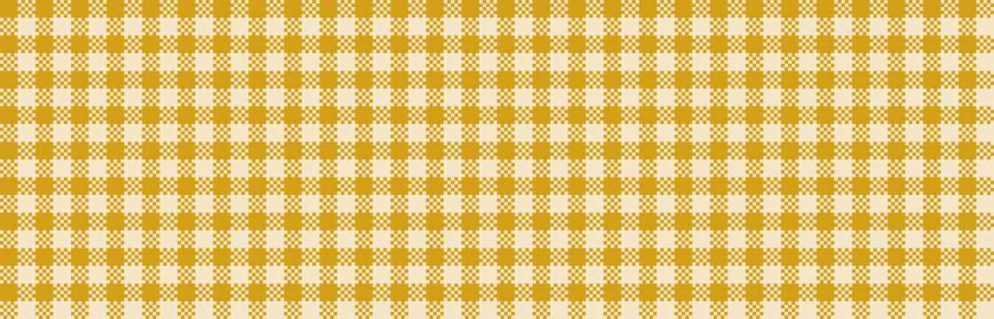 A mustard and beige pattern for a groovy seamless background. Retro checkerboard design