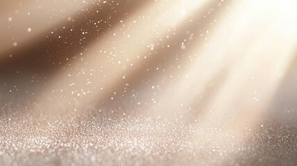Fototapeta premium Elegant abstract background creating magic with shimmering golden bokeh lights floating particles glitter