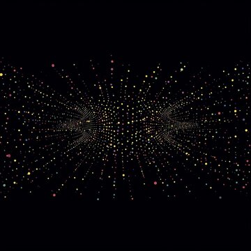 Abstract Glowing Golden Light Particles Texture on Black Background