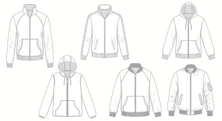 Collection of various zip up hoodies. © Ami Triyatmi