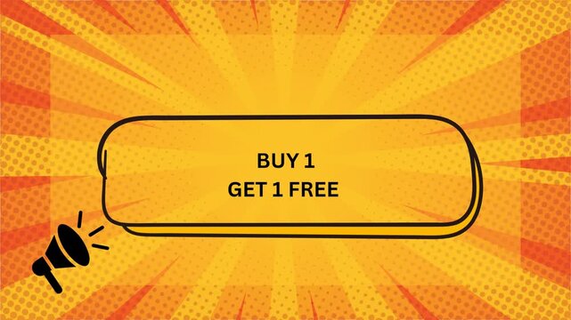 Buy One Get One Free Sale Promotion Animated Background Motion Graphics