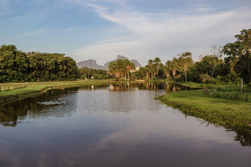 Naklejka premium Lagoon at Barra da Tijuca Forest - Rio de Janeiro, Brazil