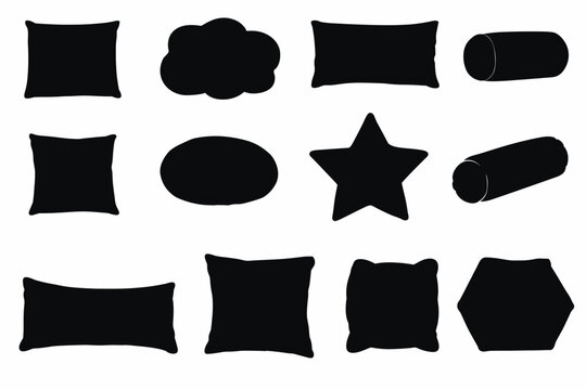 Pillow Silhouette Vector Illustration