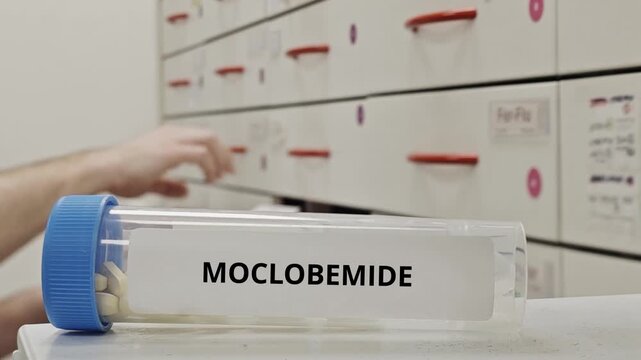 MOCLOBEMIDE tablets used to treat depression a reversible monoamine oxidase inhibitor