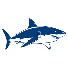 Fototapeta premium great white shark minimalist flat vector illustration