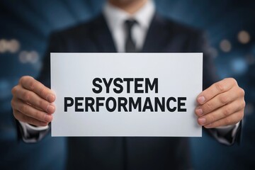 Obraz premium IT Specialist Demonstrating System Performance Concept
