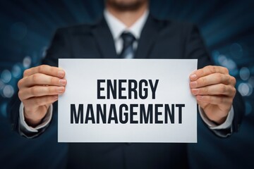 Obraz premium Manager Discussing Corporate Energy Management Solutions