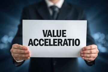 Obraz premium Business Consultant Presenting a Value Acceleration Plan