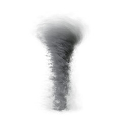 Fototapeta premium 3D rendered tornado overlay isolated on a transparent background with the light casting from a certain direction 