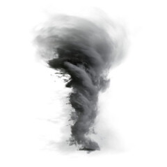 3D rendered tornado overlay isolated on a transparent background with the light casting from a certain direction  © HWWO Stock