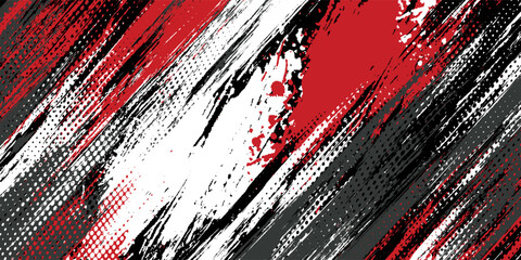 Gaming esport background striking stripes electric banner vector illustration design red black grunge brush wing comic pattern modern abstract concept livery stripes decal paint splash splatter.eps 10 © Samsul