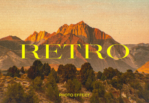 Retro Photo Effect &ndash; Printer for Album Cover & Social Media (PSD)