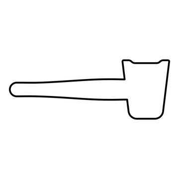 Nut cracker nutcracker contour outline line icon black color vector illustration image thin flat style