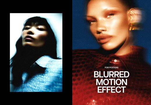 Blurred Photo Effect &ndash; Motion for Poster & Social Media (PSD)