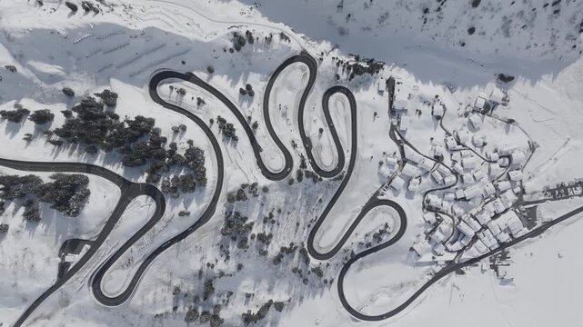 Aerial Video of The Alpine Road - Arlberg stra&szlig;e - Tirol Austria