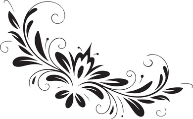 Naklejka premium ornament floral leaf pattern border flourish vector illustration