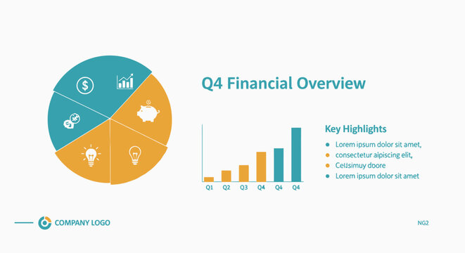 Q4 Financial Overview Infographic Template