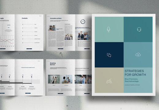 Teal Business Strategy Brochure Layout