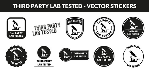 Third party lab tested - vector stickers for product package. © Саша Мельник