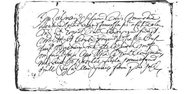 Abstract illegible handwritten text. Vintage grunge bad calligraphy script, old book document. 