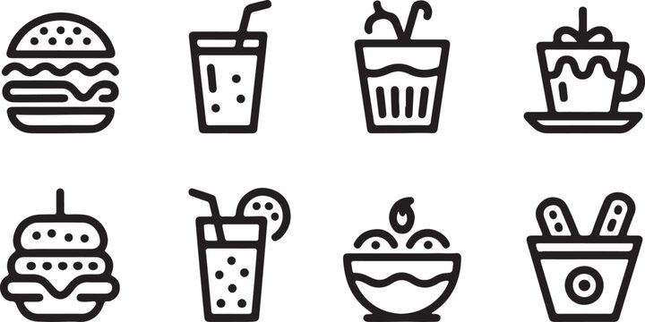 Black and white hamburger icons in a seamless pattern