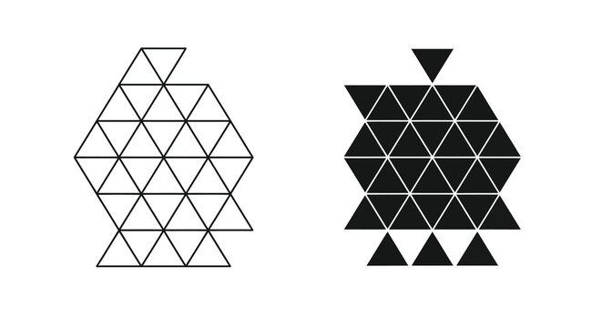 geometric triangle patterns on white background high quality