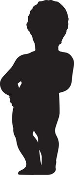Belgium Brussels Manneken Pis Silhouettes Low Competition