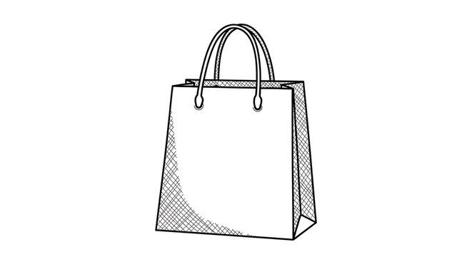 Black and white of a leather handbag with a shoulder strap purse
