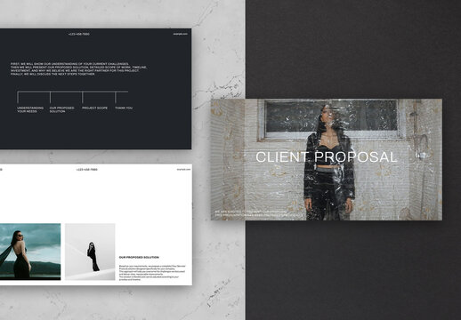 Client Proposal Elegant Fashion Creative Branding Template Slides