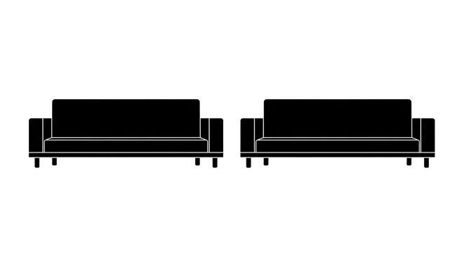 Black horizontal bar with white center line and small white square accents, style