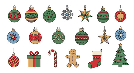 Fototapeta premium Christmas ornaments and decorations 1.