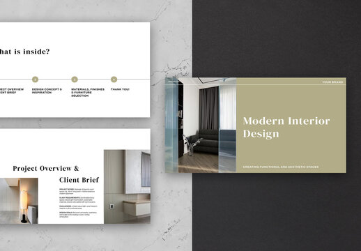 Modern Interior Design Client Brief Template Slides