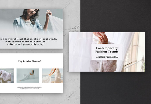 Modern Fashion Trends Pitch Deck Client Brief Template Slides