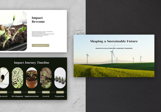 Modern Green Shaping Sustainable Future Client Brief Template Slides