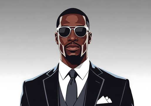 Stylish Professional Man in Suit with Sunglasses