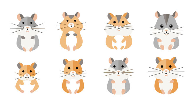 Colorful illustration of hamsters.