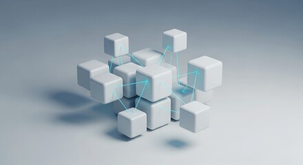 Obraz premium Abstract architectural composition a study in geometric forms and cool tones