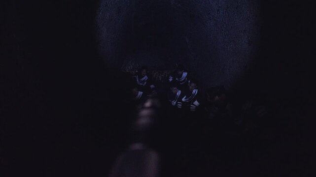 Fading Light on a Horde of Monsters in a Tunnel POV