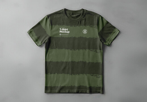 Men's T-Shirt Mockup Realistic Render on Clean Background for Branding