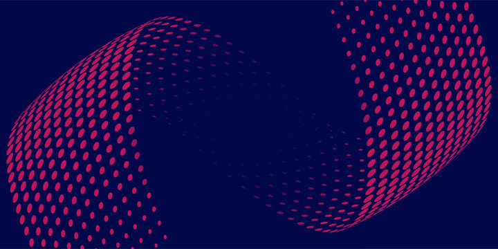 Halftone circle frame dotted background set. Round border Icon using halftone red circle dots raster texture. Grunge circular stain. Vector illustration.